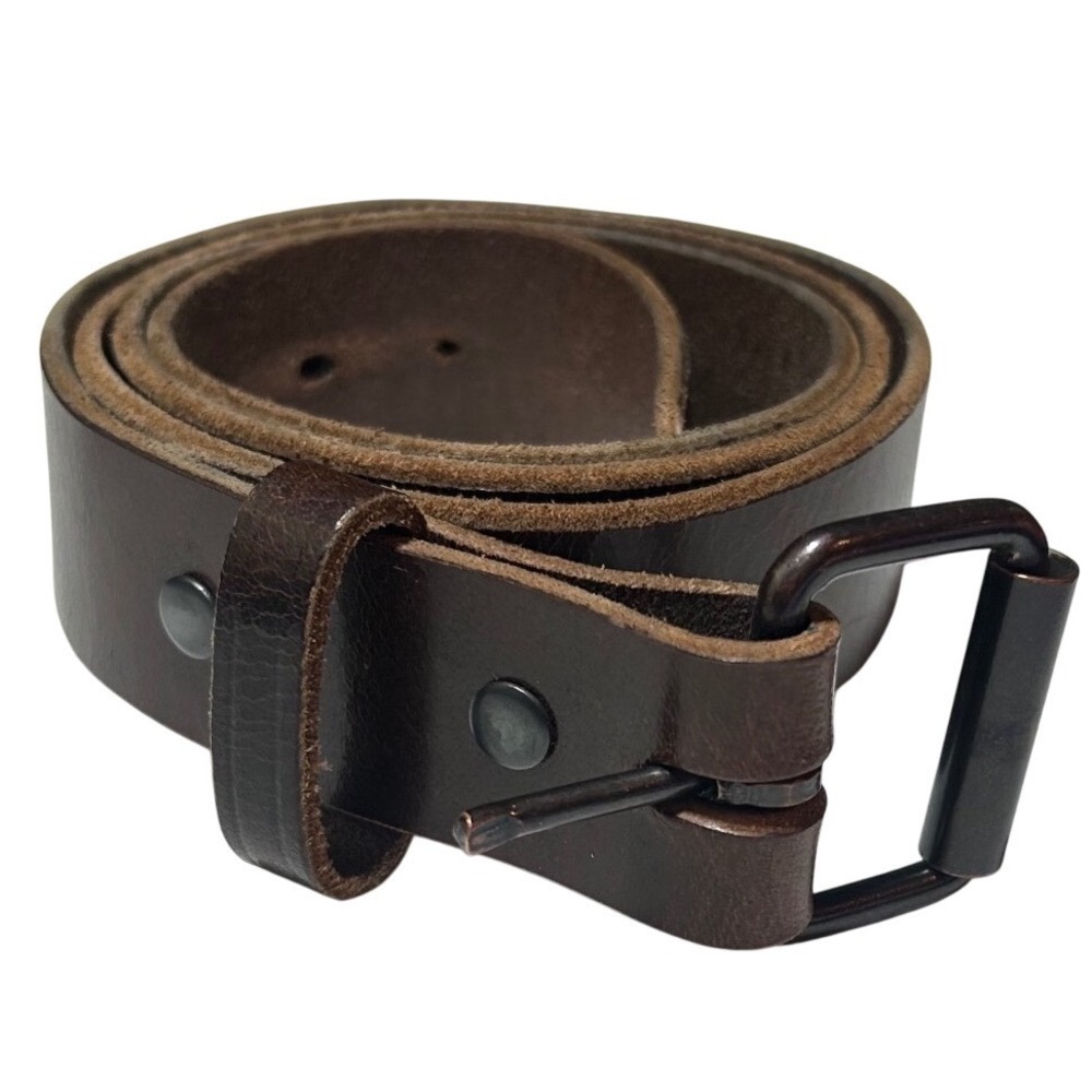 Hanks Belts The Rugged Brown Full Grain Leather Belt Made in USA Size 46
